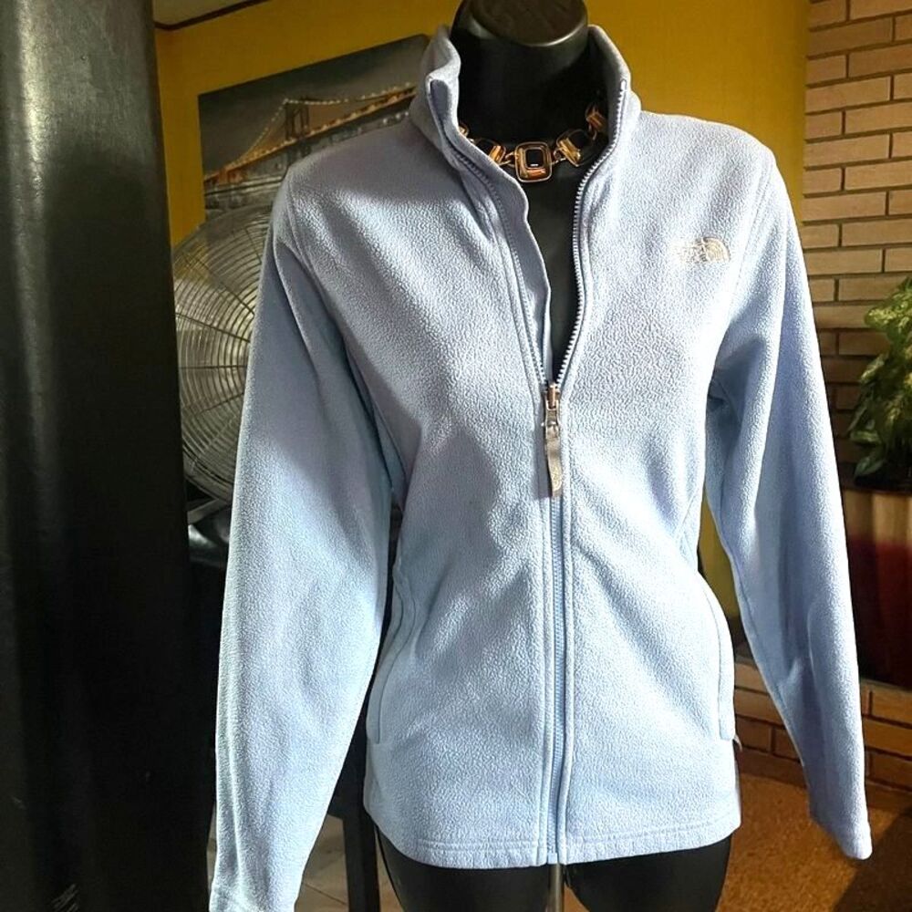 The Northface Girl Fleece Light Blue Jacket Size 18